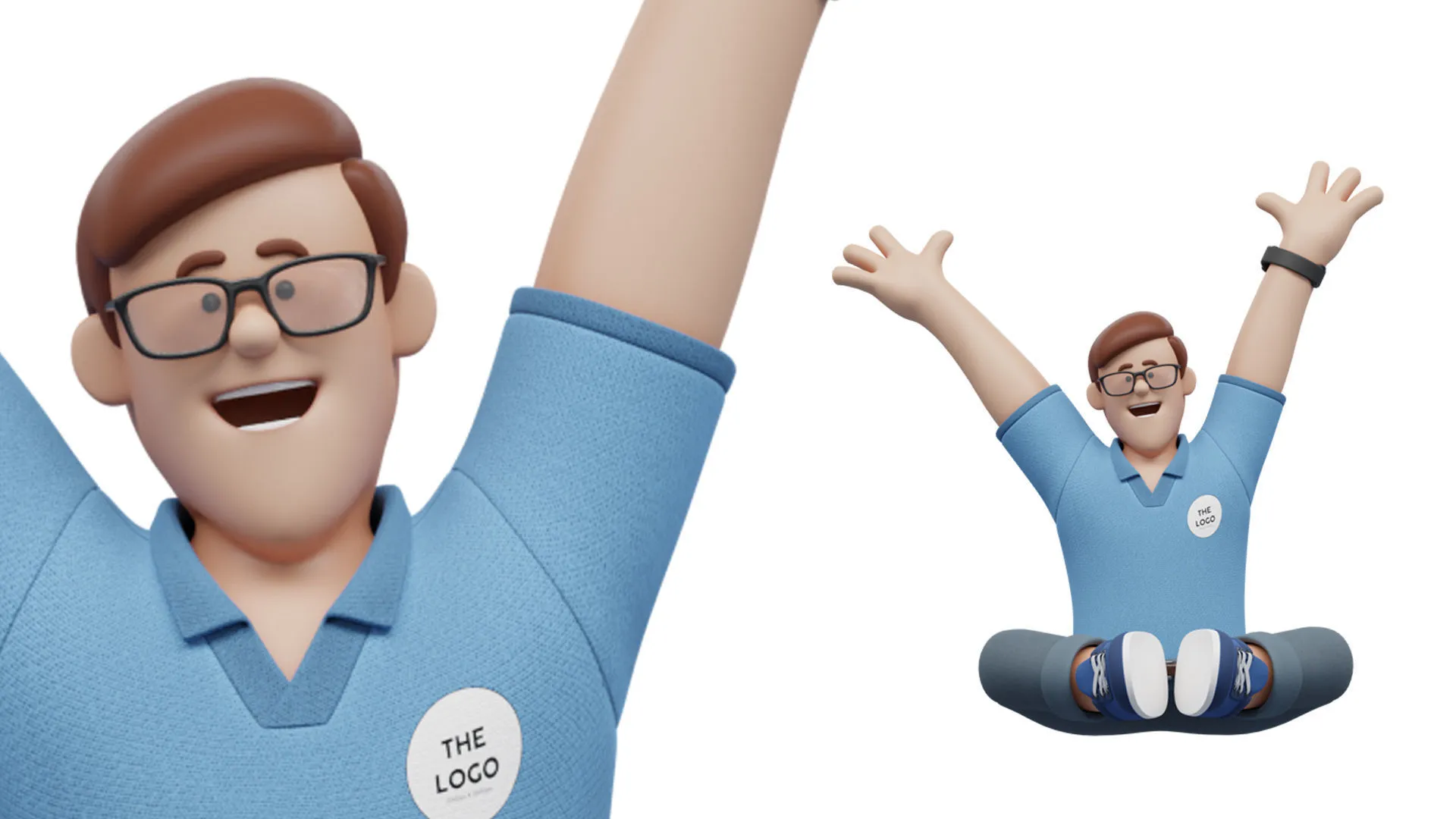 Customizable Office Illustration Man professional render